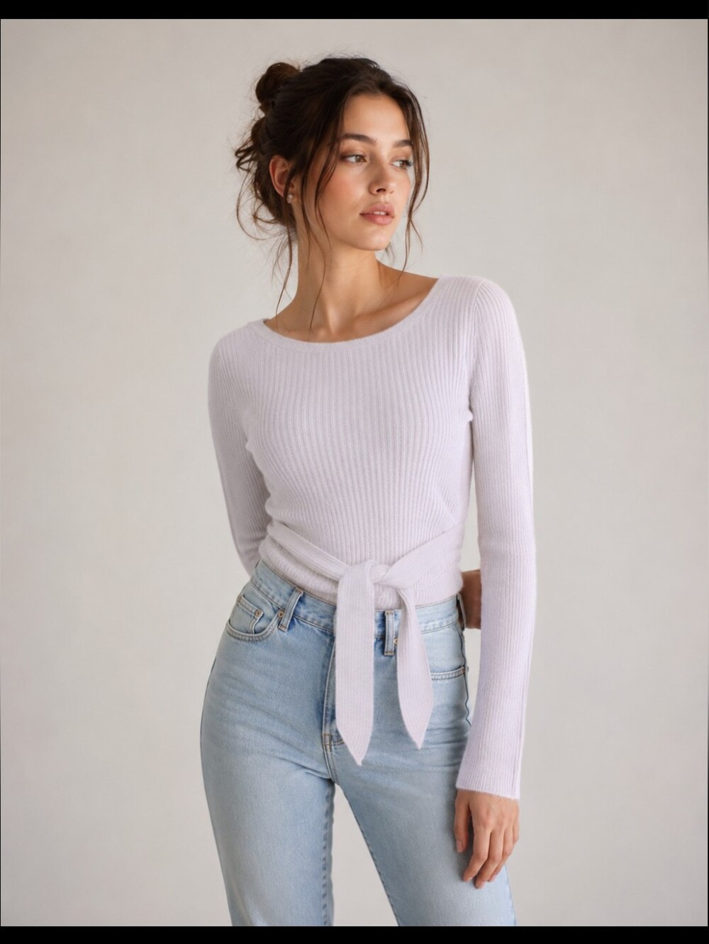 Hollister Ballet Sweater S Ribbed White 90s #300L